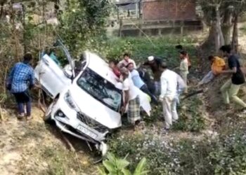 ভূবন থেকে ফেরার পথে উত্তর করিমগঞ্জে সড়ক দুর্ঘটনায়  জখম ৬