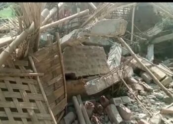 ছলামনায় ফের উচ্ছে‌দ অভিযানে অসহায় কু‌ড়ি‌টি পরিবারের মানুষ