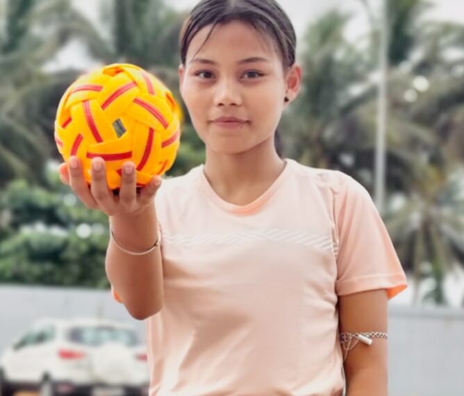 সেপাকটাকরোর রাজ্য দলের ট্রায়ালে লক্ষীপুরের প্রিয়া