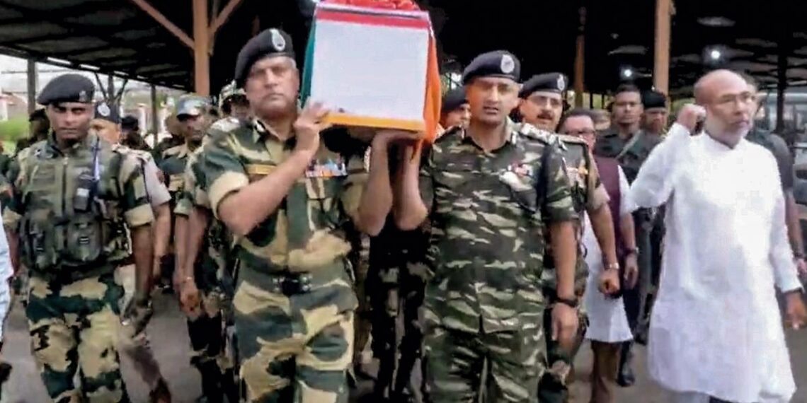 মণিপুরে জঙ্গিদের গুলিতে হত বিএসএফ জওয়ান