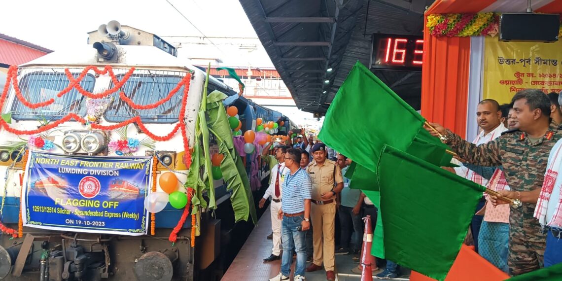শিলচর -সেকেন্দ্রাবাদ ট্রেনের যাত্রারম্ভ