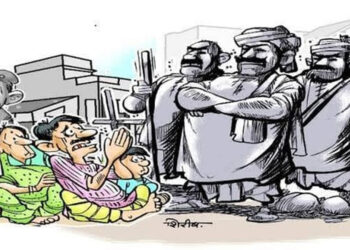 ভর দুপুরে শিলচরে ভূমাফিয়াদের তাণ্ডব