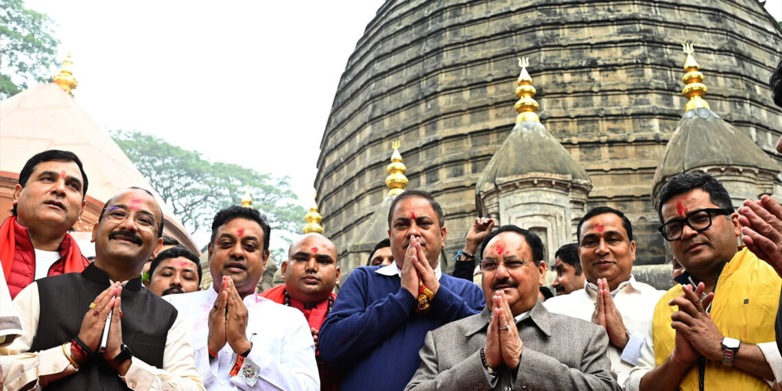 কামাখ্যা মন্দিরে পূজা দিলেন বিজেপির জাতীয় সভাপতি জেপি নাড্ডা