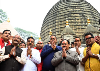 কামাখ্যা মন্দিরে পূজা দিলেন বিজেপির জাতীয় সভাপতি জেপি নাড্ডা