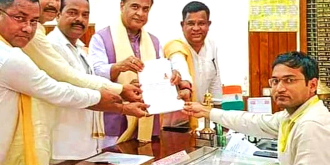 মুখ্যমন্ত্রীকে সঙ্গে নিয়ে করিমগঞ্জে মনোনয়ন দিলেন কৃপানাথ