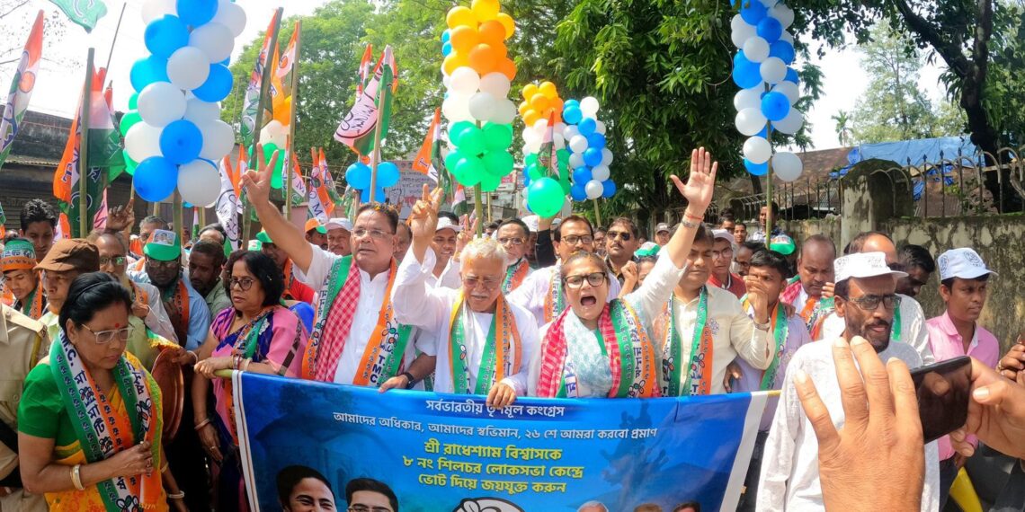 সন্তোষমোহনের জন্মদিনে শিলচরে মনোনয়নপত্র পেশ  তৃণমূল প্রার্থীর