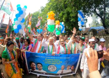 সন্তোষমোহনের জন্মদিনে শিলচরে মনোনয়নপত্র পেশ  তৃণমূল প্রার্থীর