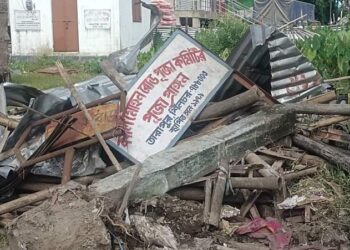 কালীমোহন রোডের পূজাস্থলিতে শৌচাগার তৈরীর চেষ্টা পুরসভার!