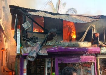 শিলচরে  অগ্নিকাণ্ড, ভস্মীভূত সিপিএম কার্যালয় সহ ২টি দোকান ও ১টি বাসগৃহ