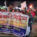 বাংলাদেশে হিন্দু নির্যাতনের বিরুদ্ধে হাইলাকান্দিতে মশাল মিছিল